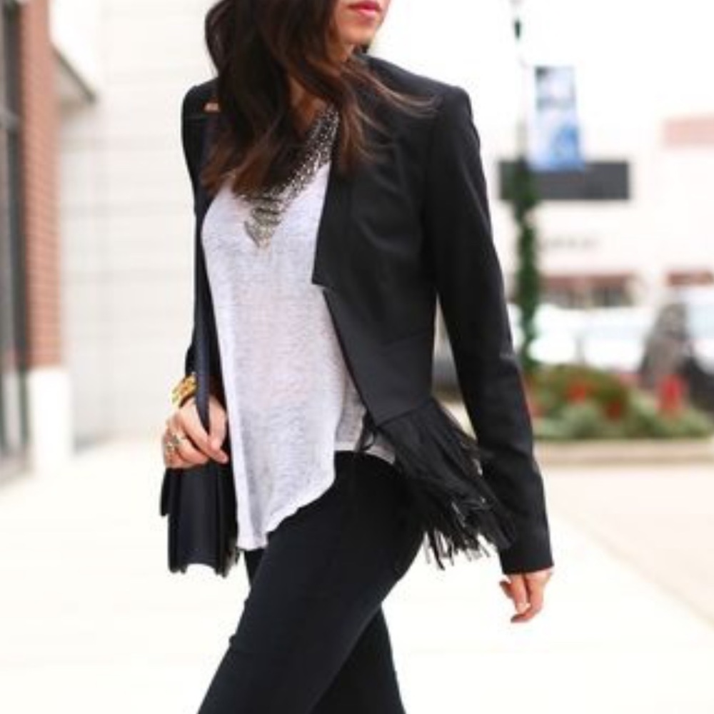 Banana Republic Fringe Blazer